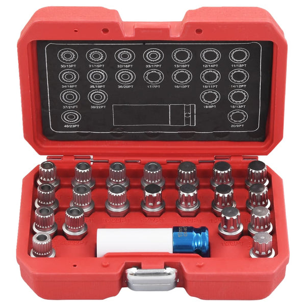 vidaXL 21-Piece BMW Locking Wheel Nut Removal Tool Set