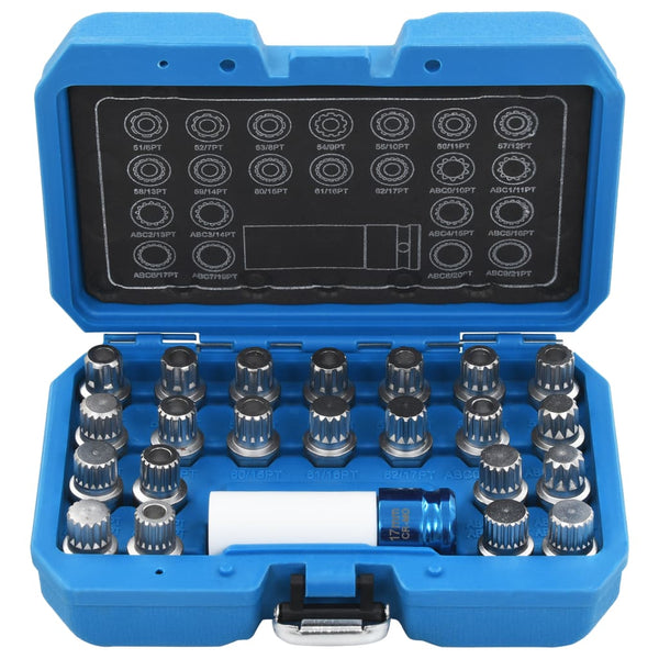 vidaXL 23-piece Wheel Lock Removal Tool Set for VAG