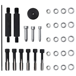 vidaXL 33-piece Glow Plug Thread Repair Tool Set M8 M10 M12