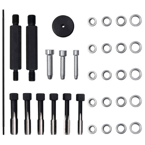 vidaXL 33-piece Glow Plug Thread Repair Tool Set M8 M10 M12