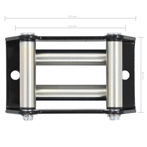 vidaXL 4-Way Roller Fairlead Steel 1500-3000 lbs