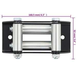 vidaXL 4-Way Roller Fairlead Steel 3500-4500 lbs