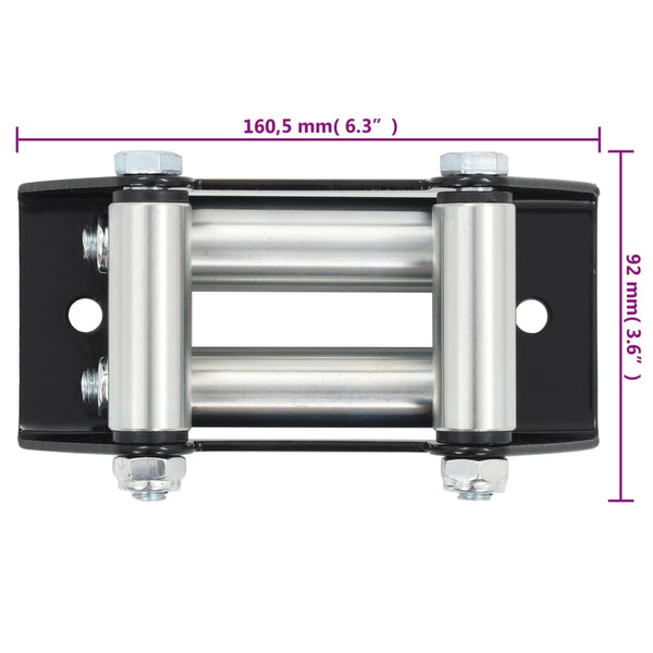 vidaXL 4-Way Roller Fairlead Steel 3500-4500 lbs