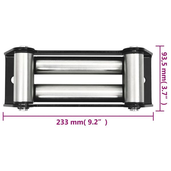 vidaXL 4-Way Roller Fairlead Steel 5000-6000 lbs