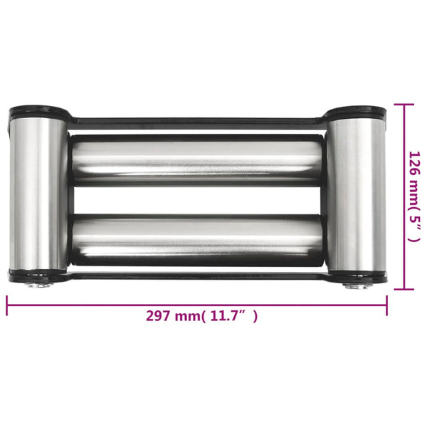 vidaXL 4-Way Roller Fairlead Steel 8000-13000 lbs