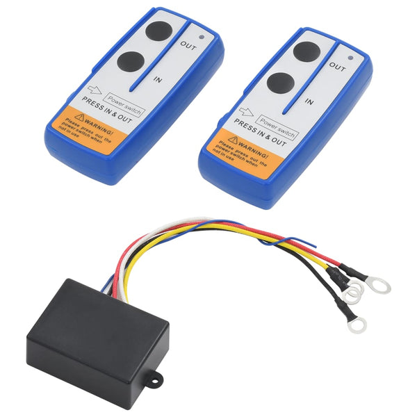 vidaXL Winch Wireless Remote Controls 2 pcs. with Receiver