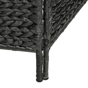vidaXL 4-Panel Room Divider Black 154x160 cm Water Hyacinth