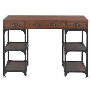 vidaXL Desk with 3 Drawers 110x50x78 cm Solid Fir Wood