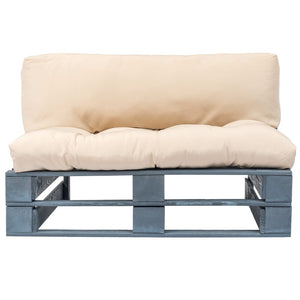 vidaXL Outdoor Pallet Sofa with Sand Cushions Pine Wood