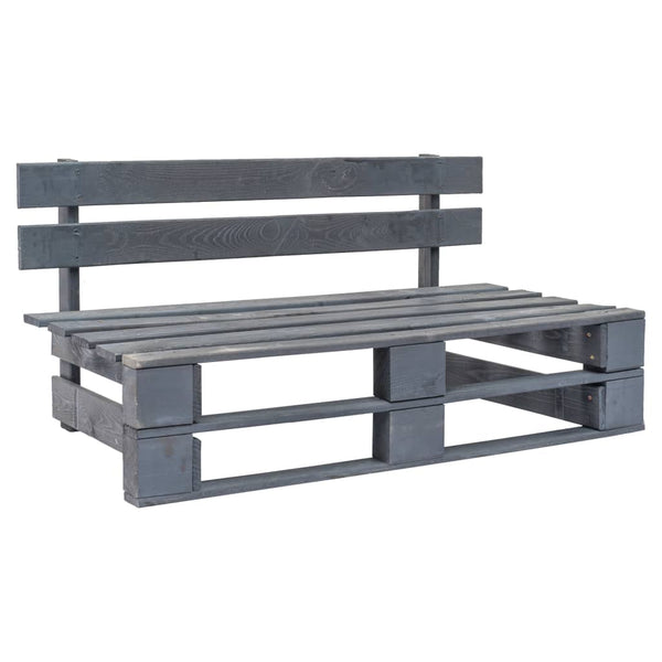 vidaXL Outdoor Pallet Sofa with Sand Cushions Pine Wood