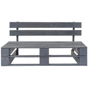 vidaXL Outdoor Pallet Sofa with Sand Cushions Pine Wood