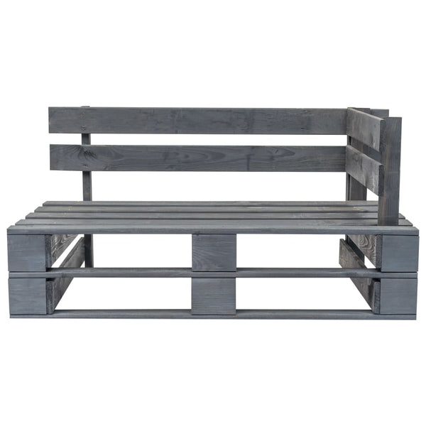 vidaXL Outdoor Pallet Sofa with Red Cushions Pine Wood