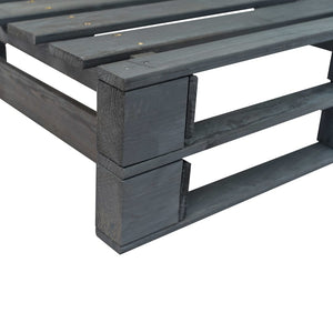 vidaXL Outdoor Pallet Sofa with Red Cushions Pine Wood