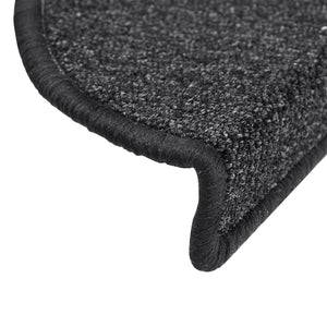 vidaXL Stair Mats 15 pcs. 56x17x3 cm Anthracite Semi-Circular