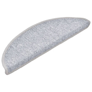 vidaXL 15-Piece Light Grey Stair Mats 56 x 17 x 3 cm