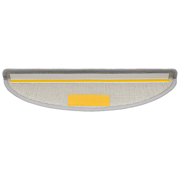 vidaXL 15-Piece Light Grey Stair Mats 56 x 17 x 3 cm
