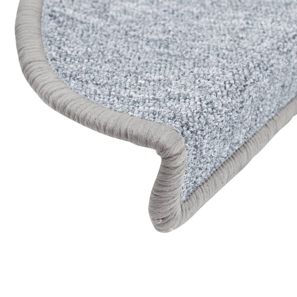vidaXL 15-Piece Light Grey Stair Mats 56 x 17 x 3 cm