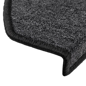vidaXL Stair Mats 15 pcs. 65x24x4 cm Anthracite Half Round Large