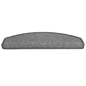 vidaXL Stair Mats 15 pcs. 65x24x4 cm Dark Grey Semicircular Large