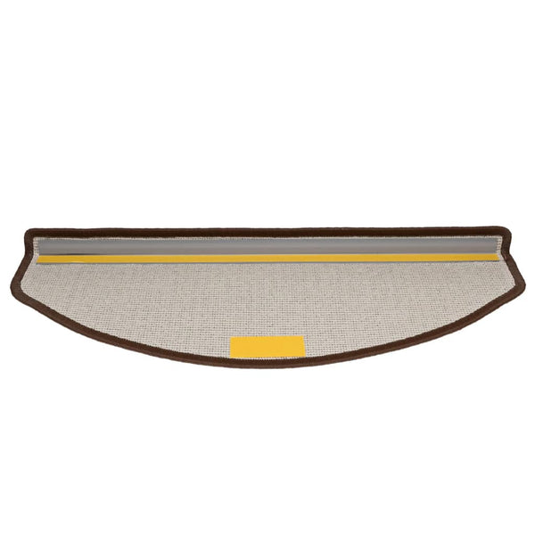 vidaXL Stair Mats 15 pcs. 65x24x4 cm Coffee Brown Semi-circular Large