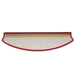 vidaXL Stair Mats 15 pcs. 65x24x4 cm Red Half Round Large