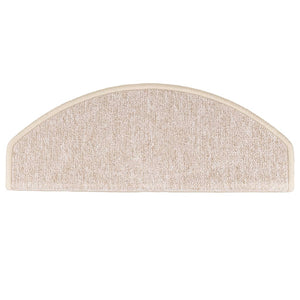 vidaXL Stair Mats 15 pcs. 65x24x4 cm Taupe Semi-circular Large