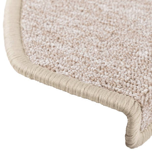 vidaXL Stair Mats 15 pcs. 65x24x4 cm Taupe Semi-circular Large