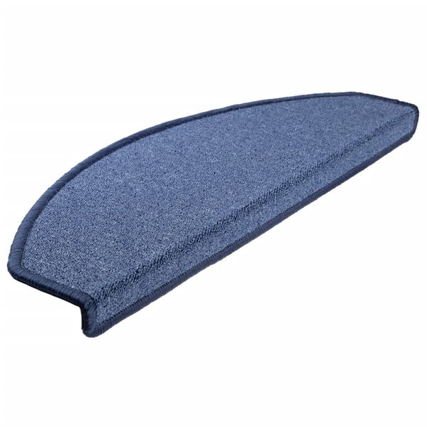 vidaXL 15-Piece Stair Mats Blue 65 x 24 x 4 cm