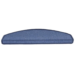 vidaXL 15-Piece Stair Mats Blue 65 x 24 x 4 cm