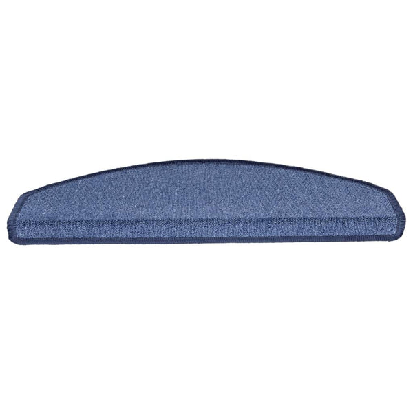vidaXL 15-Piece Stair Mats Blue 65 x 24 x 4 cm