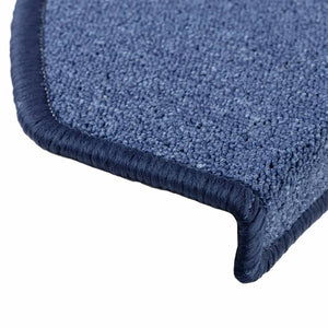 vidaXL 15-Piece Stair Mats Blue 65 x 24 x 4 cm