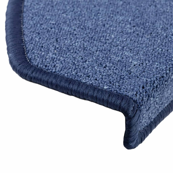 vidaXL 15-Piece Stair Mats Blue 65 x 24 x 4 cm