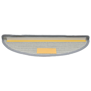 vidaXL Stair Mats 15 pcs. 56x17x3 cm Grey Semi-circular