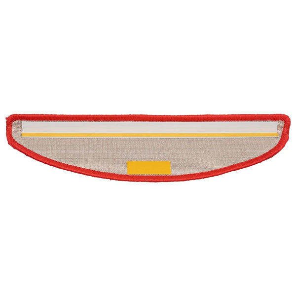 vidaXL Step Mats 15 pcs. 56x17x3 cm Red Half Round