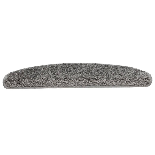 vidaXL Stair Mats 15 pcs. 65x21x4 cm Grey Semicircle Large
