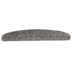 vidaXL Stair Mats 15 pcs. 65x21x4 cm Grey Semicircle Large