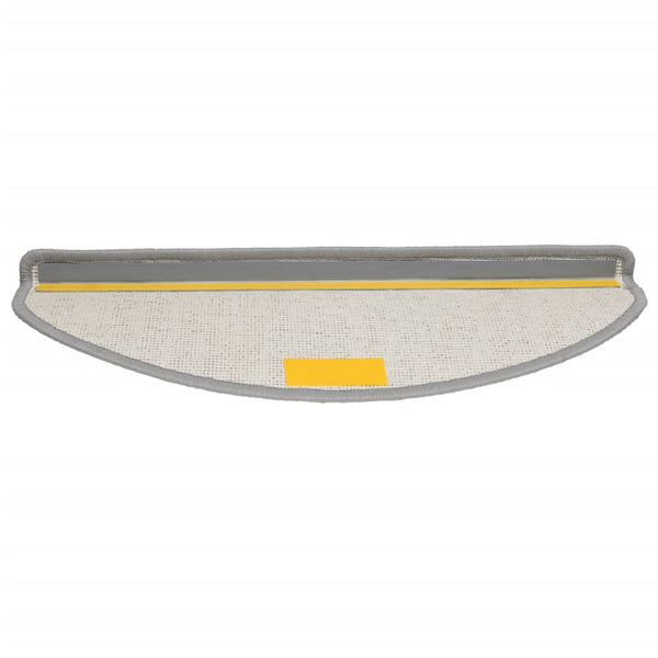 vidaXL Stair Mats 15 pcs. 65x21x4 cm Grey Semicircle Large
