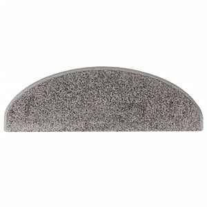 vidaXL Stair Mats 15 pcs. 65x21x4 cm Grey Semicircle Large