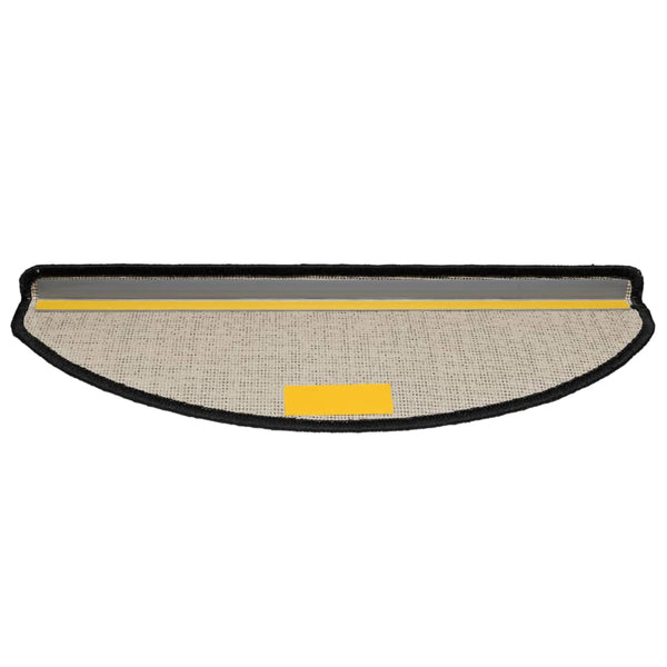 vidaXL Stair Mats 15 pcs. 65x21x4 cm Black Semi-Circular Large