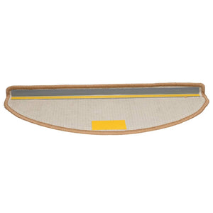 vidaXL Stair Mats 15 pcs. 65x21x4 cm Beige Semi-Circular Large