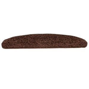 vidaXL Stair Mats 15 pcs. 65x21x4 cm Brown Half-Round Large