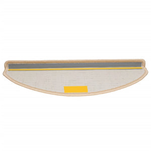 vidaXL Stair Mats 15 pcs. 65x21x4 cm Cream Semi-circular Large