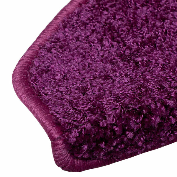 vidaXL Stair Mats 15 pcs. 65x21x4 cm Violet Half Round Large