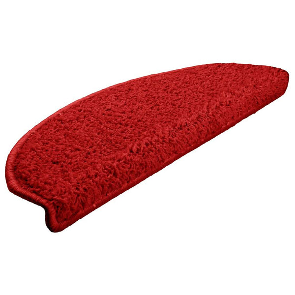 vidaXL Stair Mats 15 pcs. 65x21x4 cm Red Semi-Circular Large