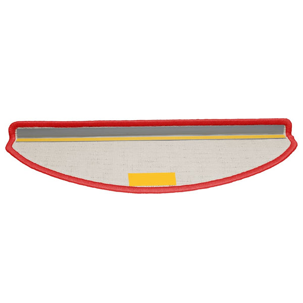 vidaXL Stair Mats 15 pcs. 65x21x4 cm Red Semi-Circular Large