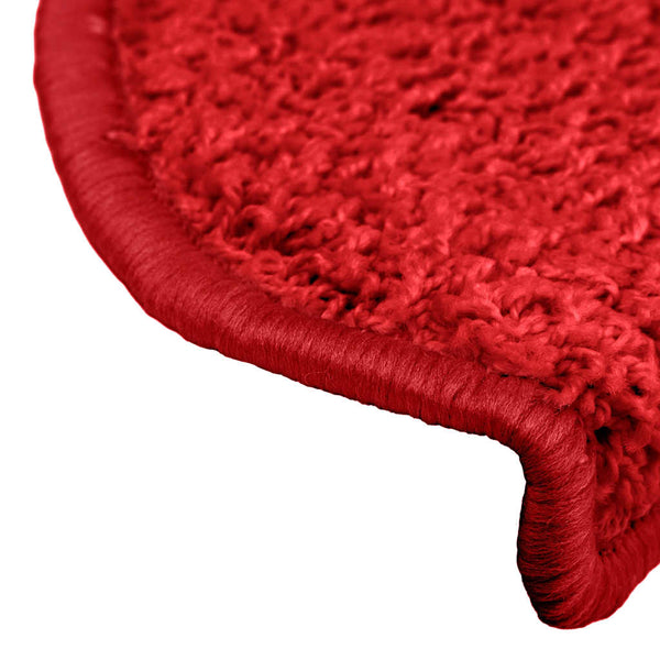 vidaXL Stair Mats 15 pcs. 65x21x4 cm Red Semi-Circular Large