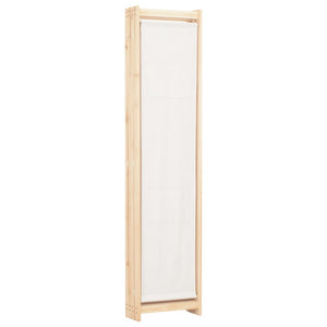 vidaXL 4-Panel Room Divider Cream White 160 x 170 x 4 cm Fabric