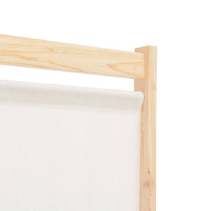 vidaXL 4-Panel Room Divider Cream White 160 x 170 x 4 cm Fabric