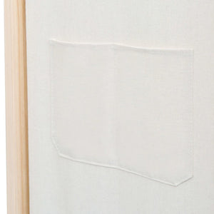 vidaXL 4-Panel Room Divider Cream White 160 x 170 x 4 cm Fabric