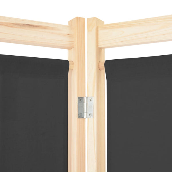 vidaXL 3-Panel Room Divider Grey 120 x 170 x 4 cm Fabric